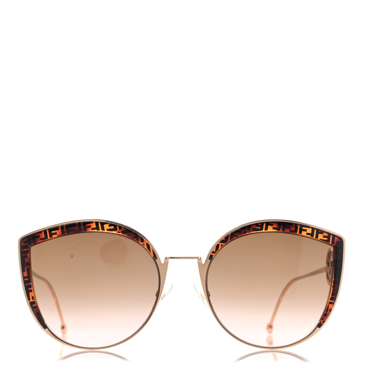 Fendi Metal Acetate F is Fendi FF Cat Eye Sunglasses FF 0290/S Gold 2 of 8