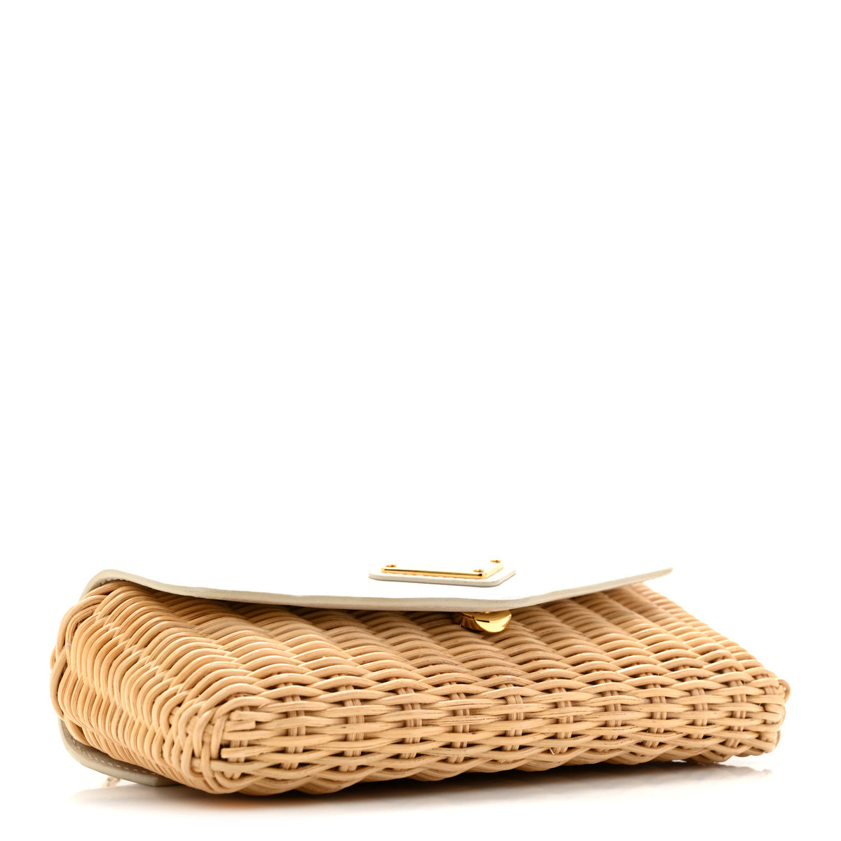 Midollino City Calfskin Mini Bag Naturale White