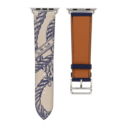 Hermes Swift Circuit 24 45mm Apple Watch Single Tour Band Encre Beton 3 of 7