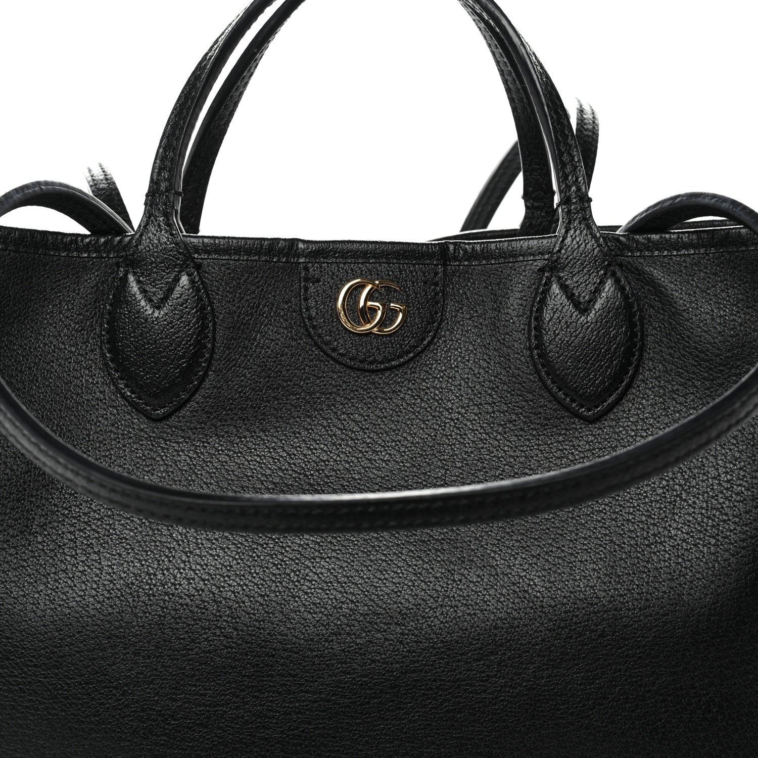 GUCCI ブラック ミュール 24cm Gucci Textured Dollar Calfskin Medium Ophidia Shoulder Tote Bag