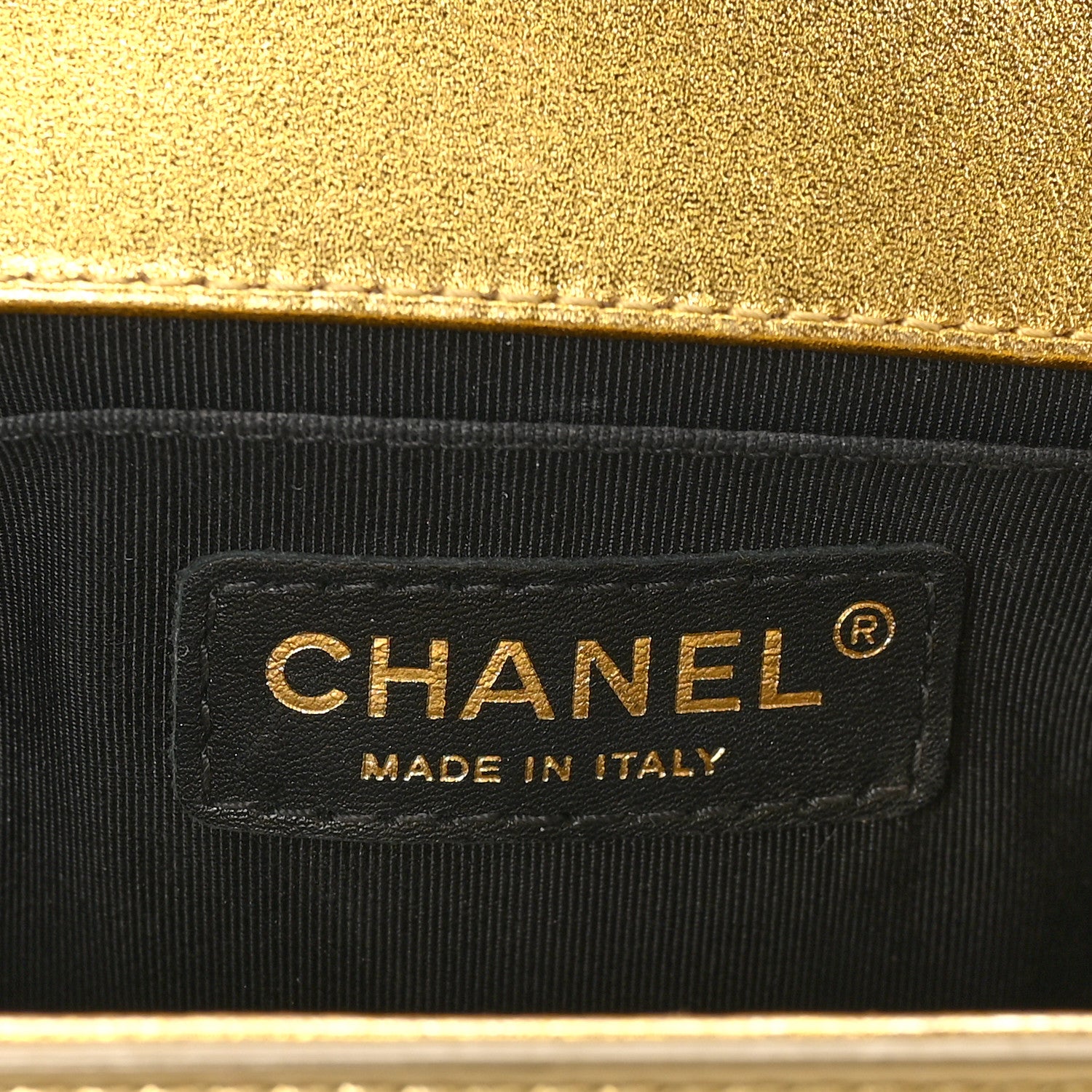 Chanel Metallic Patent Calfskin Quilted Small Boy Flap Gold 7 of 11