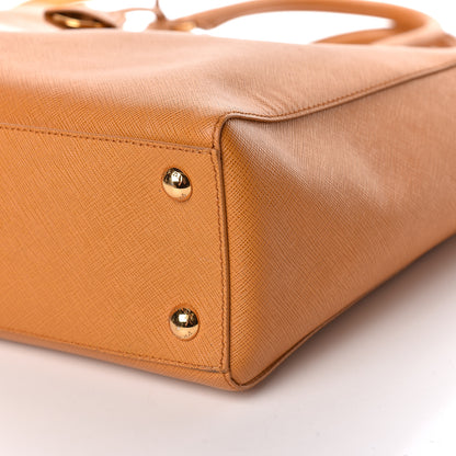 Prada Saffiano Lux Double Handle Shopping Tote Ocra 10 of 10