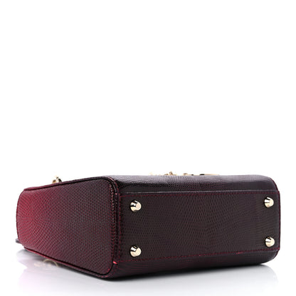 Christian Dior Lizard Gradient Mini Lady Dior Red 4 of 15