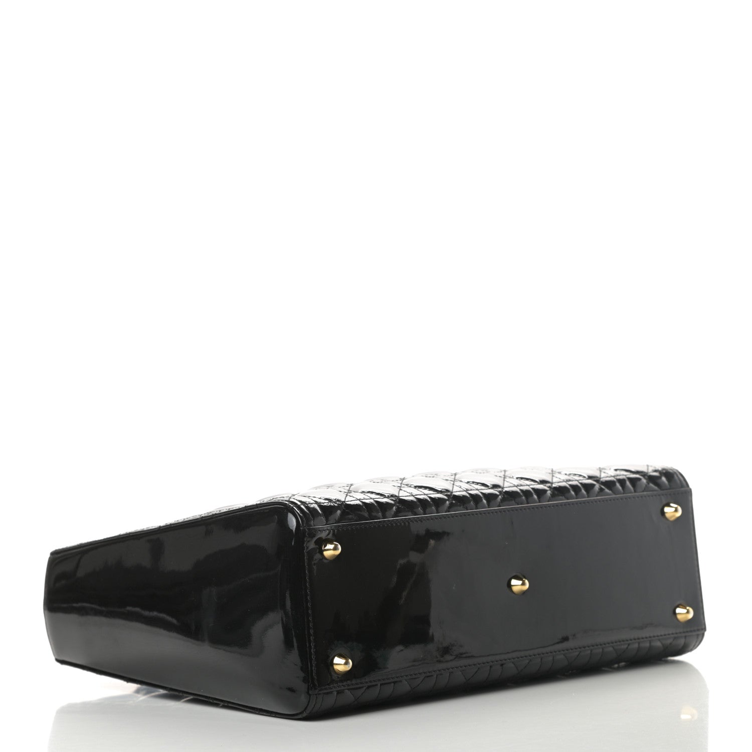 Christian Dior Patent Cannage Large Lady Dior Black 4 of 12
