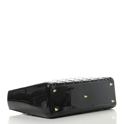Christian Dior Patent Cannage Large Lady Dior Black 4 of 12