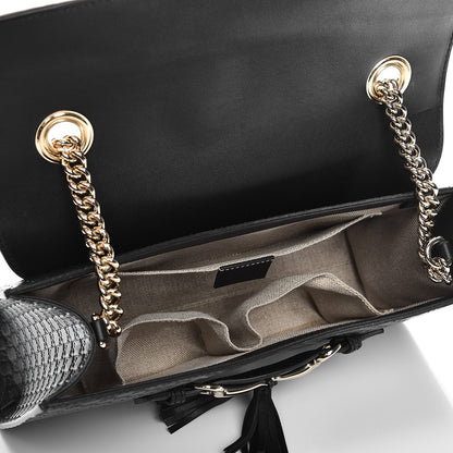 Gucci Microguccissima Medium Emily Chain Shoulder Bag Black 5 of 8