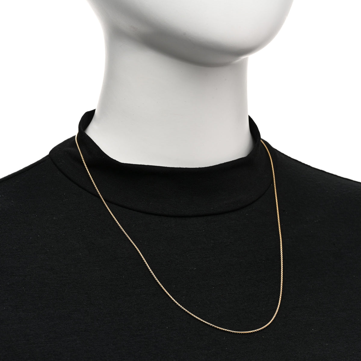 18K Yellow Gold 1mm Box Chain Necklace