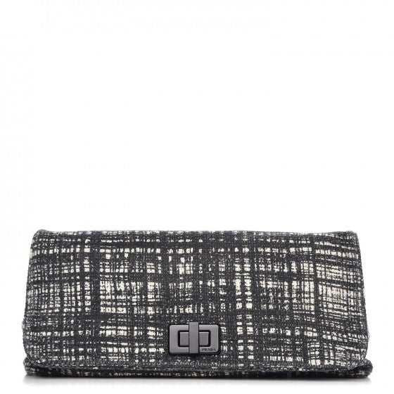 Prada Tweed Clutch Black White 1 of 7