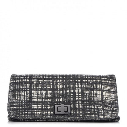 Prada Tweed Clutch Black White 1 of 7