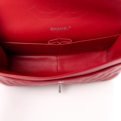 Chanel Lambskin Quilted Jumbo Double Flap Red 5 of 11