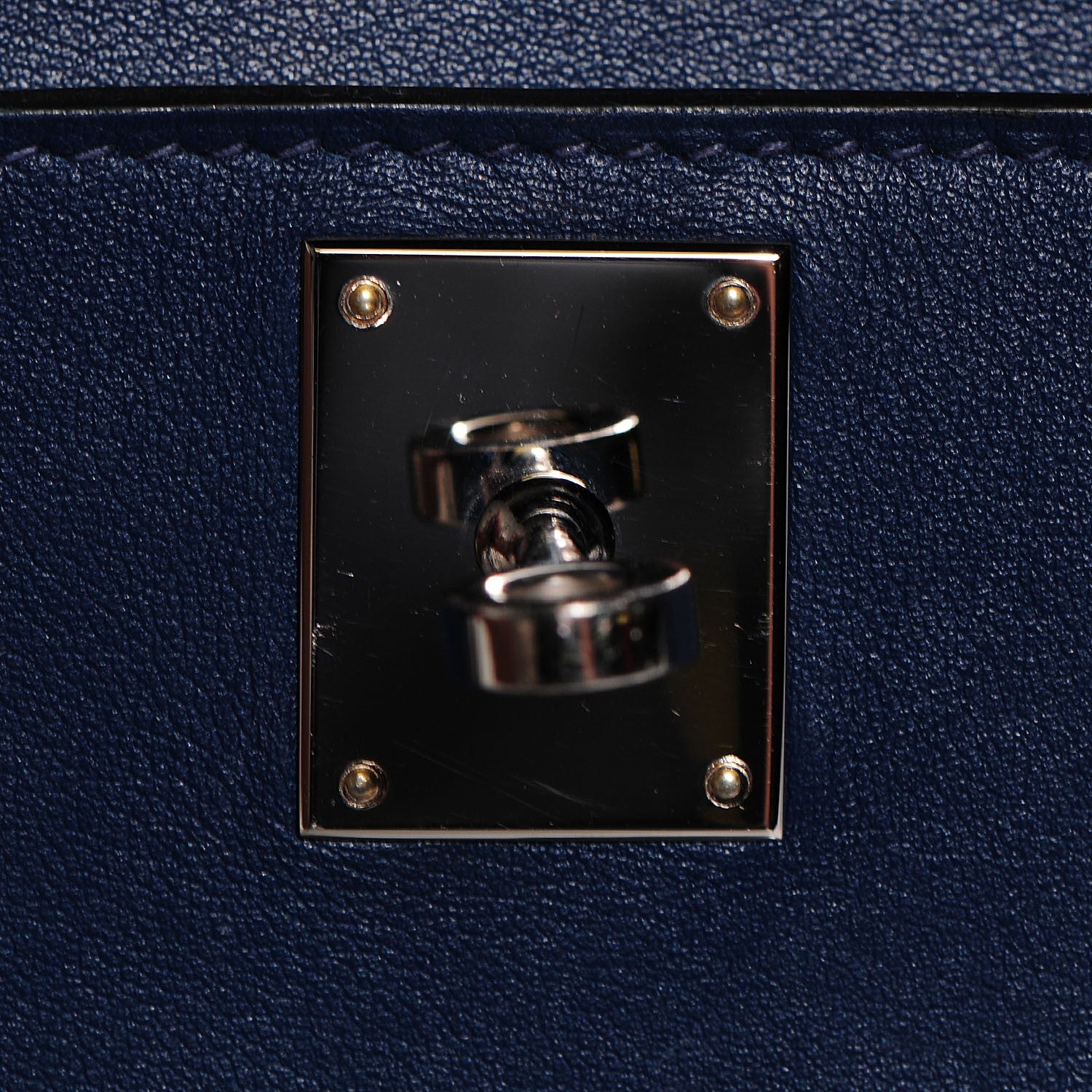 Hermes Swift Kelly Cut Clutch Pochette Bleu De Malte 14 of 17