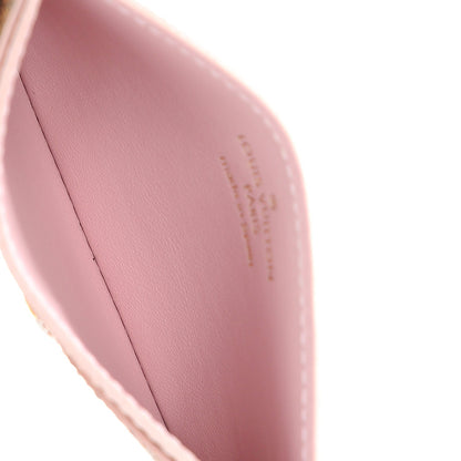 Louis Vuitton Damier Ebene Caissa Card Holder Rose Ballerine 5 of 9