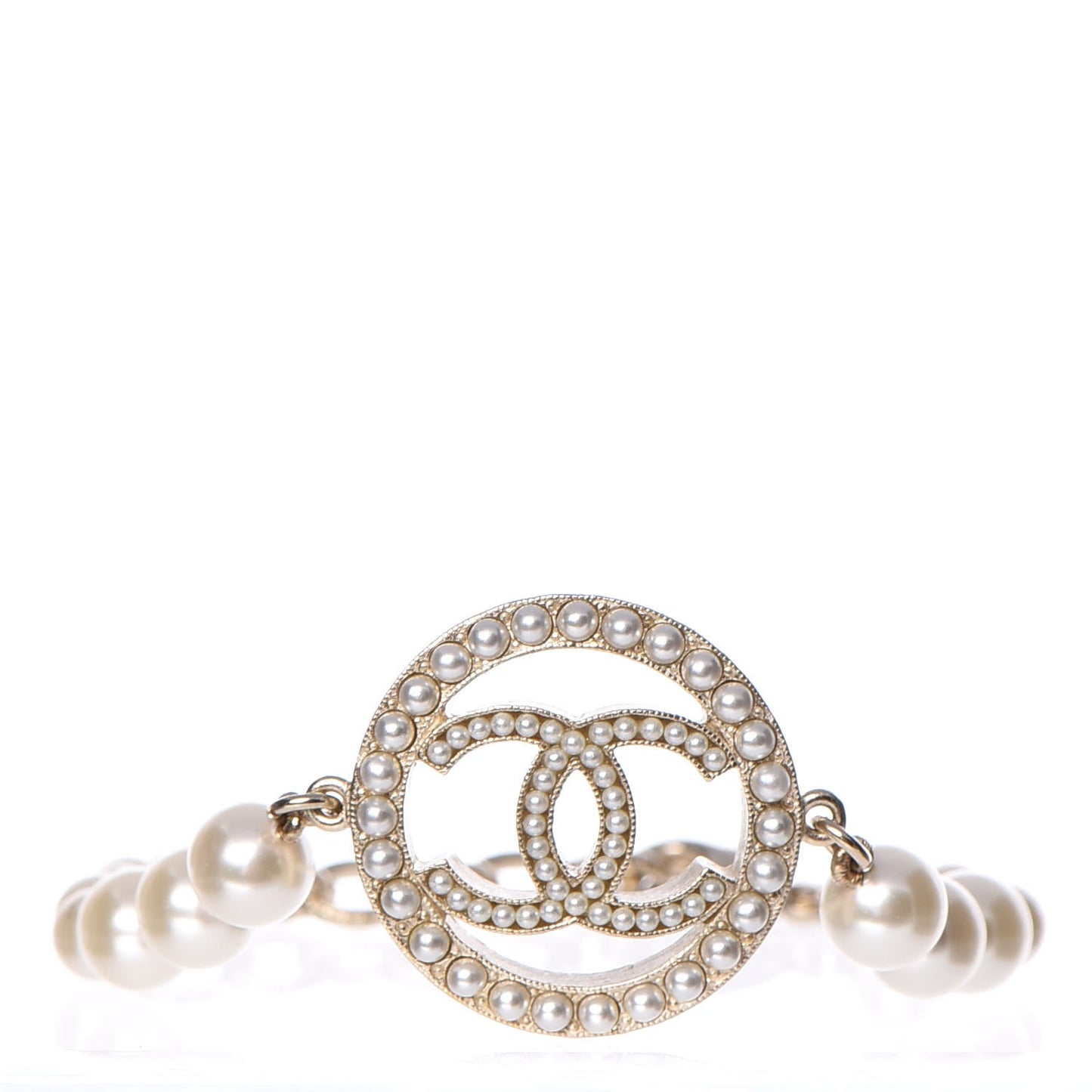 Pearl CC Bracelet Gold