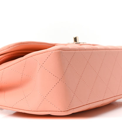 Chanel Lambskin Quilted Small Double Flap Light Orange 9 of 10