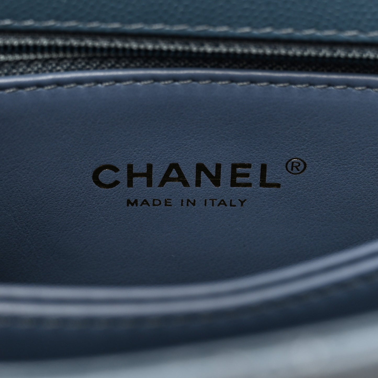 Caviar Quilted Mini Coco Handle Flap Blue