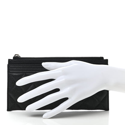 Chanel Caviar Quilted Classic Zip Boy Pouch Black 2 of 8