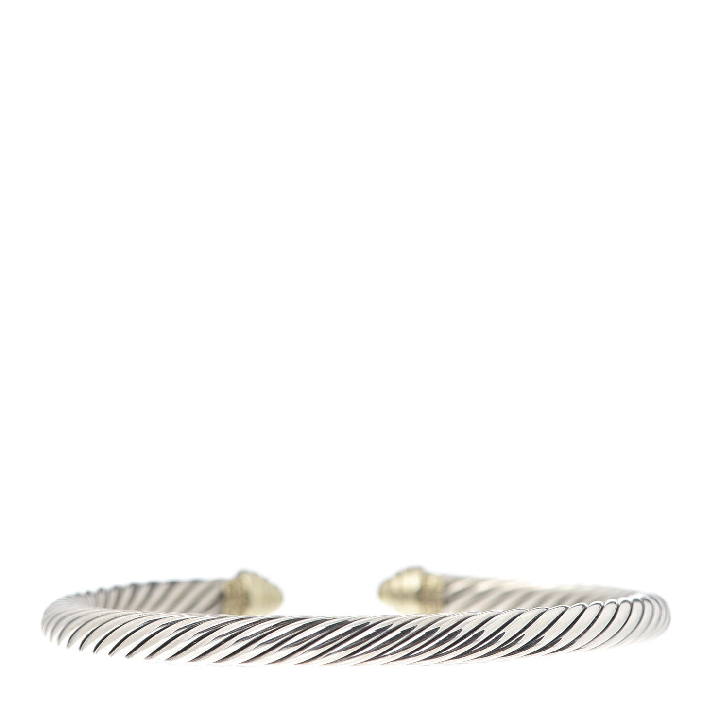 Sterling Silver 14K Yellow Gold 5mm Cable Classics Bracelet