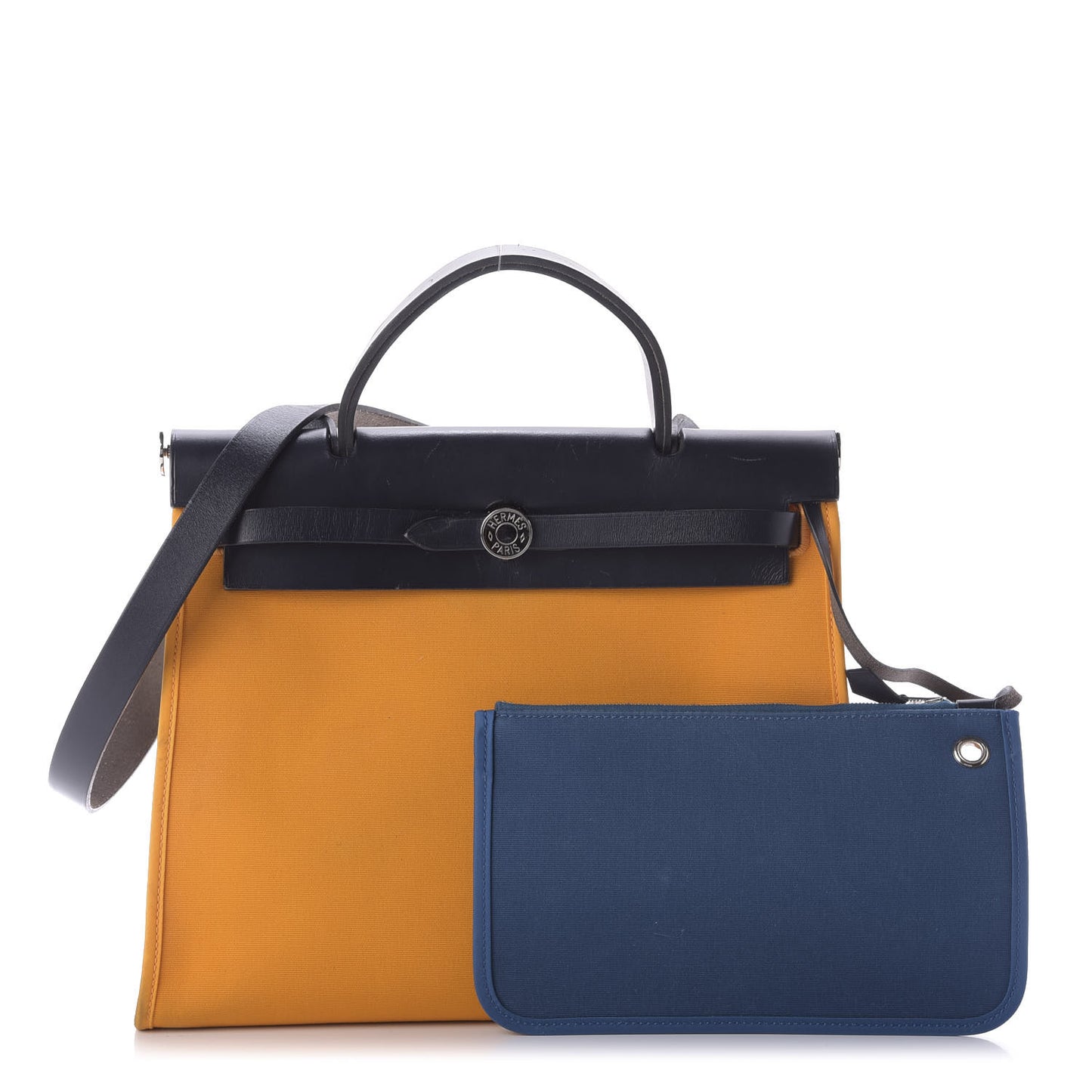 Vache Hunter Toile Herbag Zip 31 PM Jaune D'or Bleu Izmir Bleu Royale