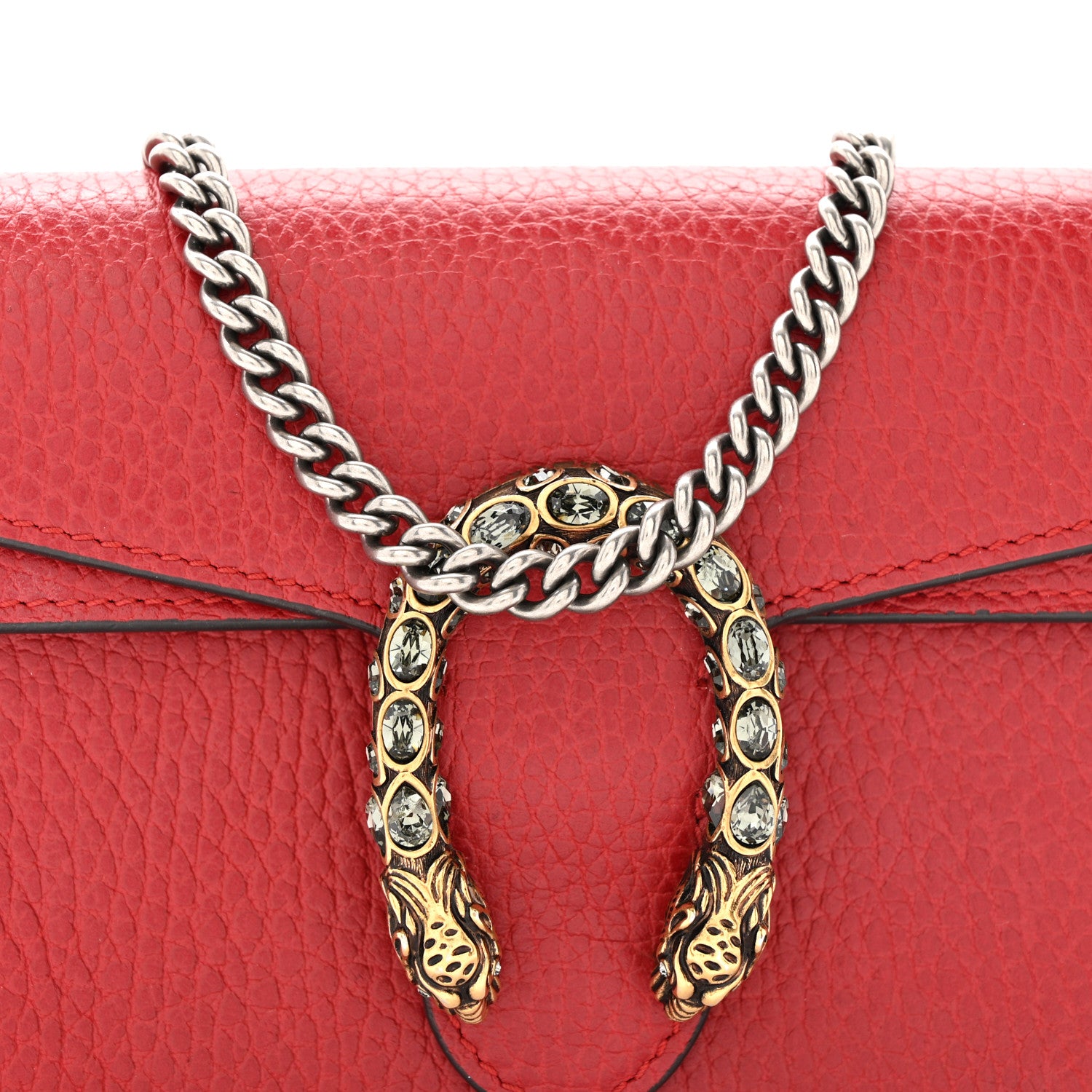 Gucci Calfskin Super Mini Dionysus Shoulder Bag Hibiscus Red 7 of 12