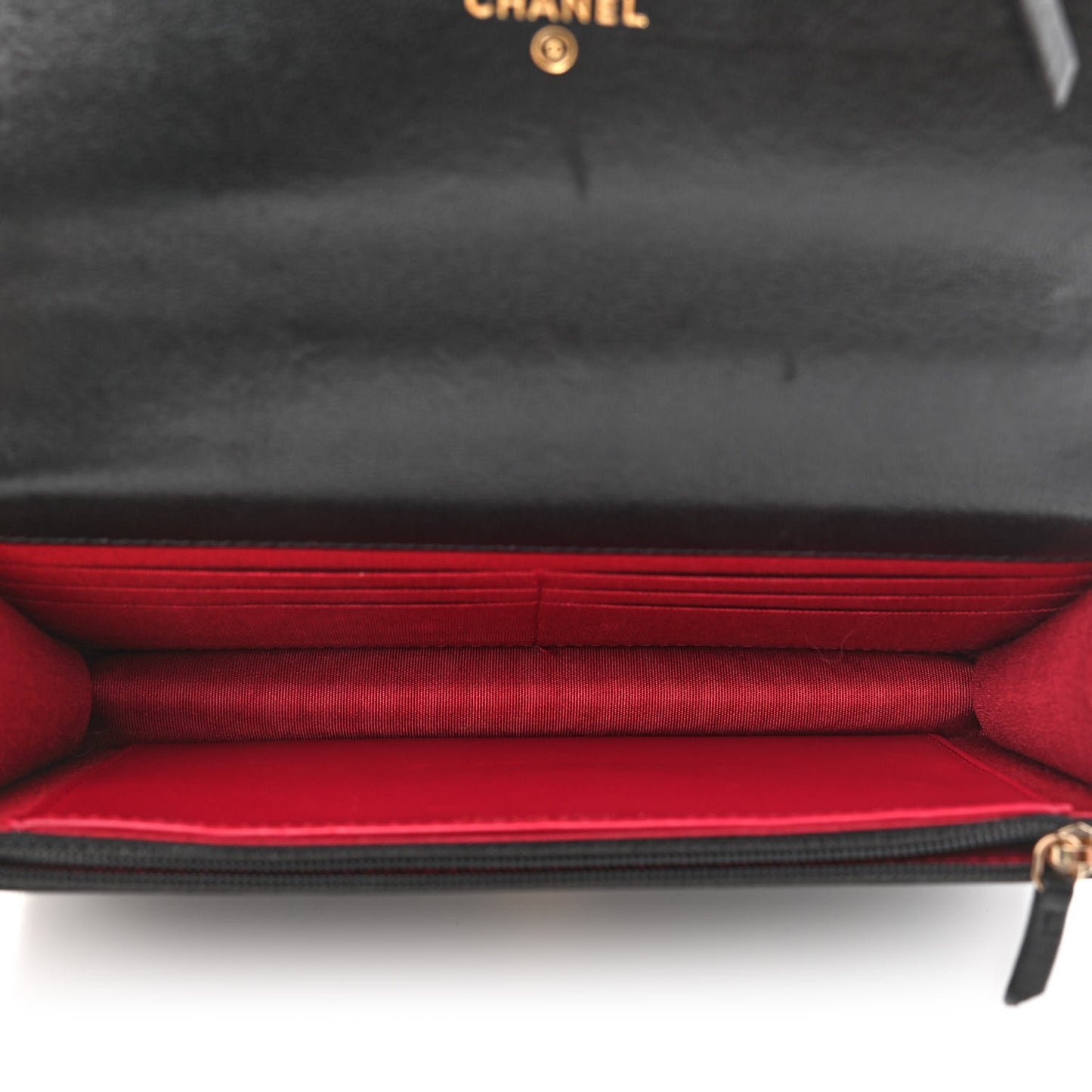 Lambskin Quilted Chanel 19 Wallet On Chain WOC Black