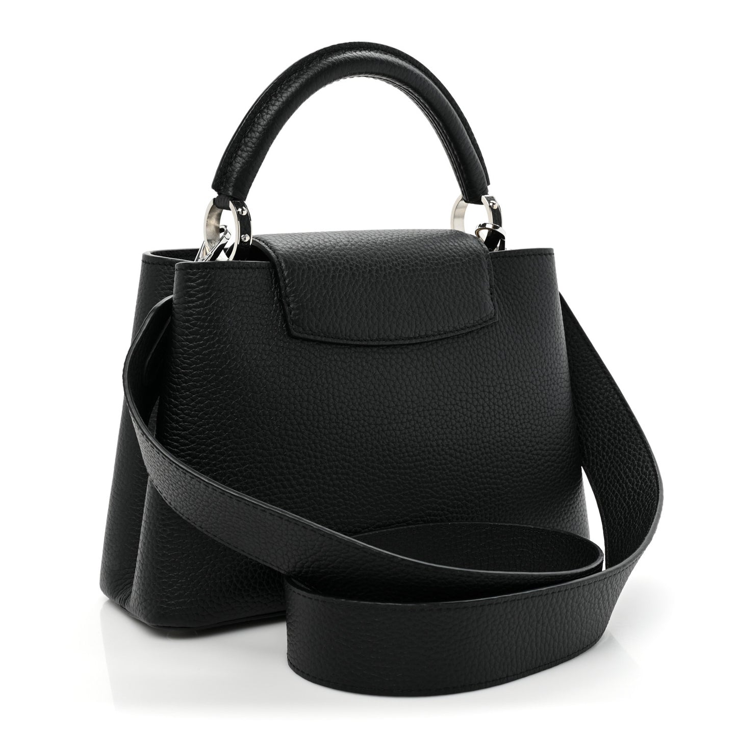 LV x YK Taurillon Flower Capucines BB Black