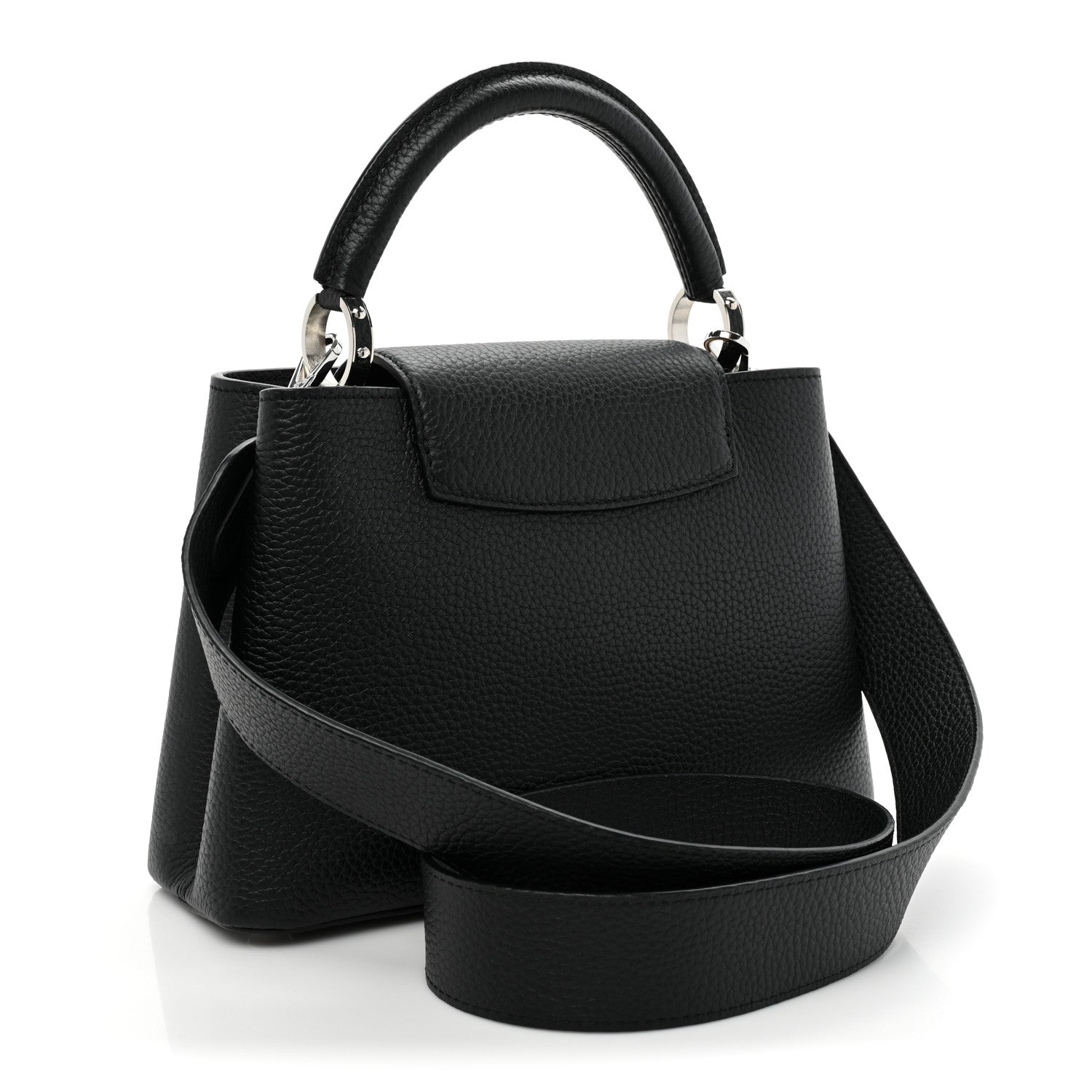 Louis Vuitton LV x YK Taurillon Flower Capucines BB Black 3 of 12