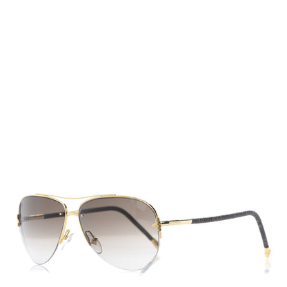 Louis Vuitton Monogram Petite Viola Pilote Aviator Sunglasses Z0571U Brown 1 of 8