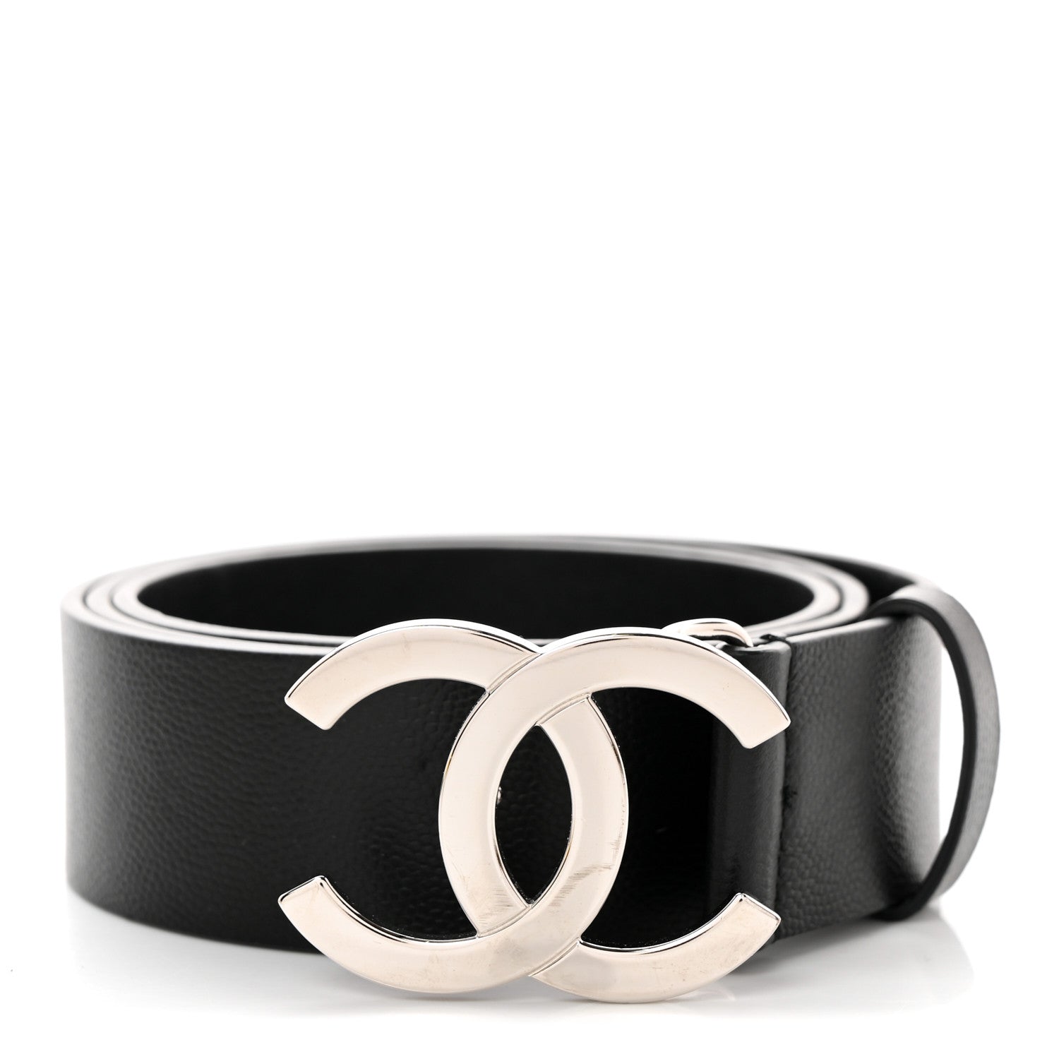 Chanel Caviar CC Logo Belt 80 32 Black 1 of 10