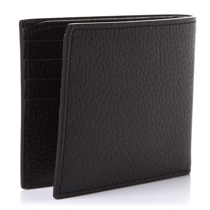 Gucci Calfskin Boar Effect GG Marmont Bi-Fold Wallet Black 3 of 9