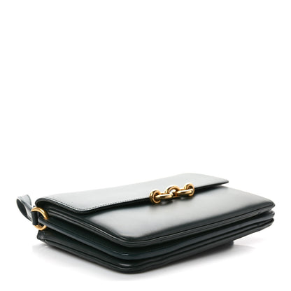 Saint Laurent Smooth Calfskin Le Maillon Satchel Vert Fonce 4 of 8