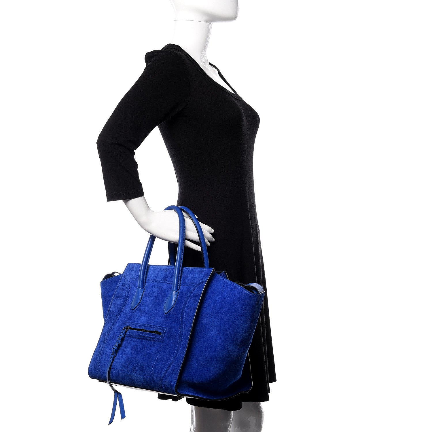 Celine Suede Medium Phantom Luggage Royal Blue 2 of 12