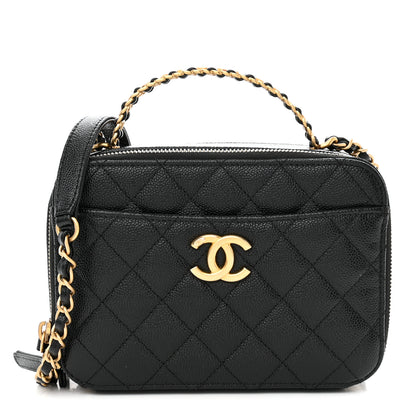 Chanel Caviar Quilted Small Pick Me Up Vanity Case Black 1 of 13