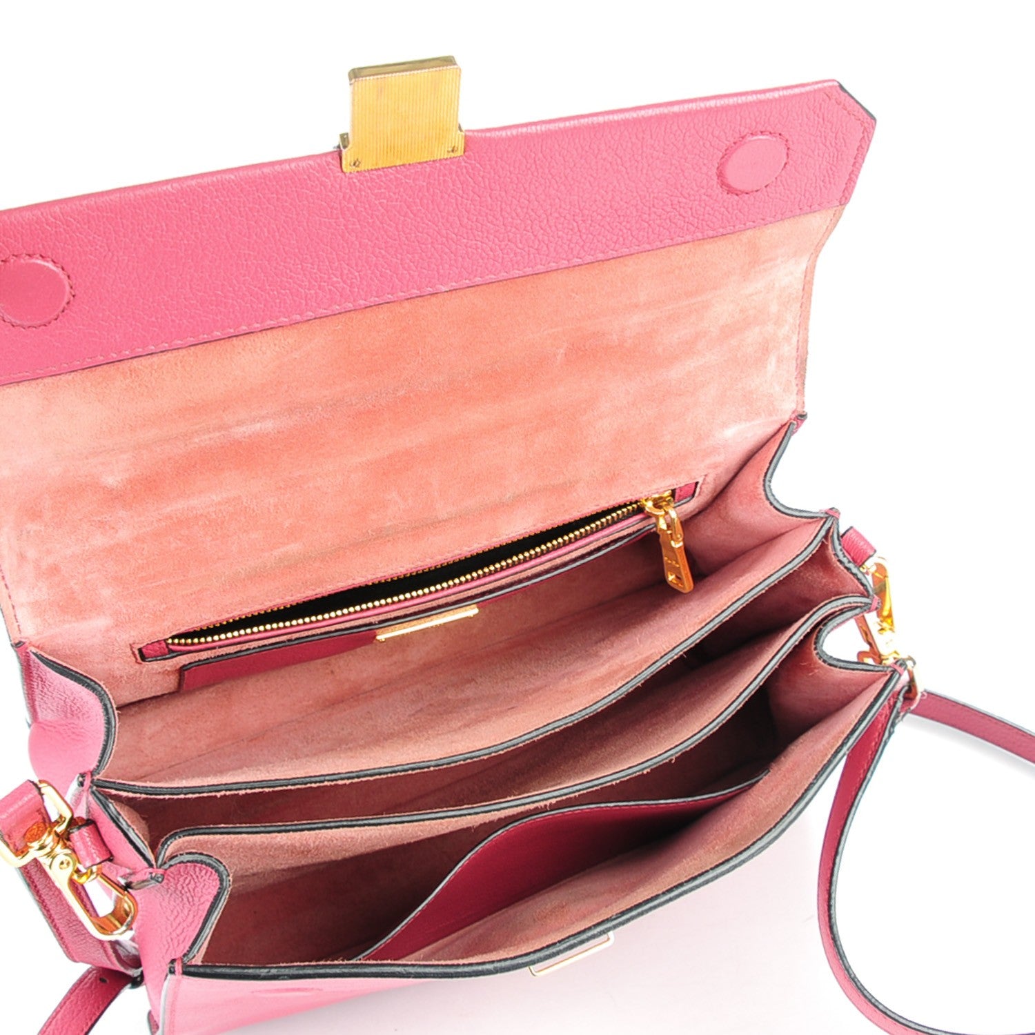 Miu Miu Goatskin Madras Top Handle Bag Bruyere 7 of 16