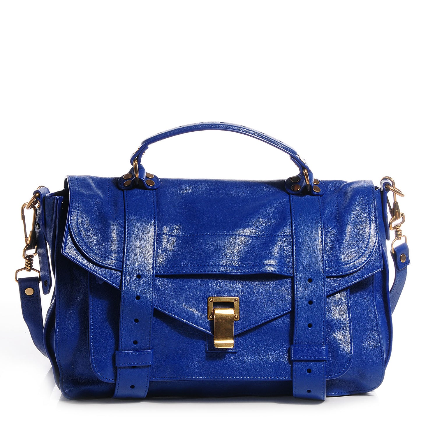 Lambskin PS1 Medium Satchel Royal Blue