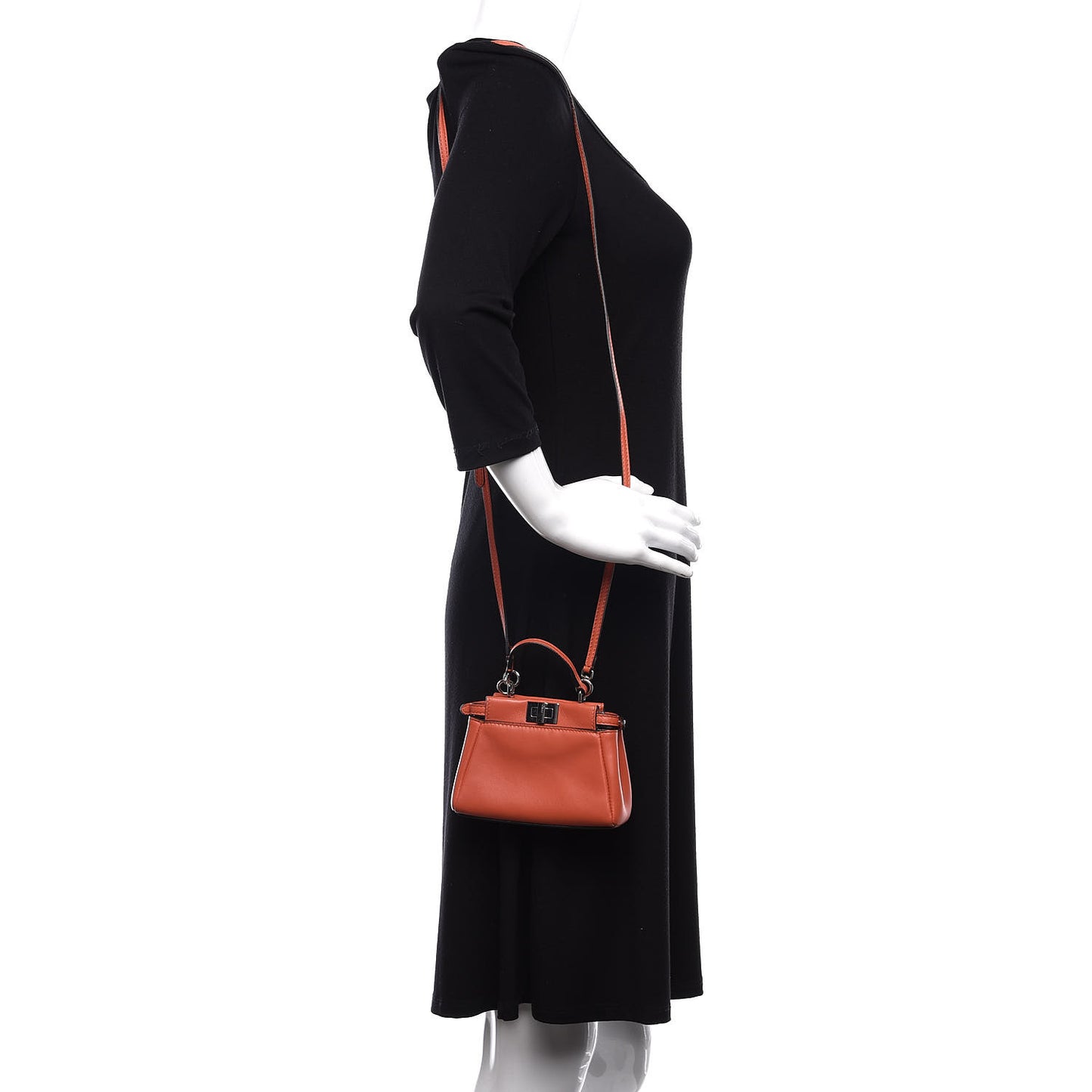 Shiny Nappa Micro Peekaboo Iconic Satchel Rosso Pimento