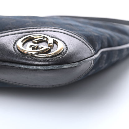 Gucci Monogram Medium New Britt Hobo Black 10 of 15