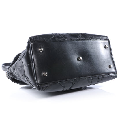 Christian Dior Lambskin Cannage Medium Granville Tote Black 4 of 7