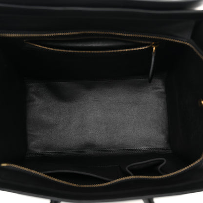 Celine Elephant Calfskin Mini Bi-Color Luggage Black White 5 of 11