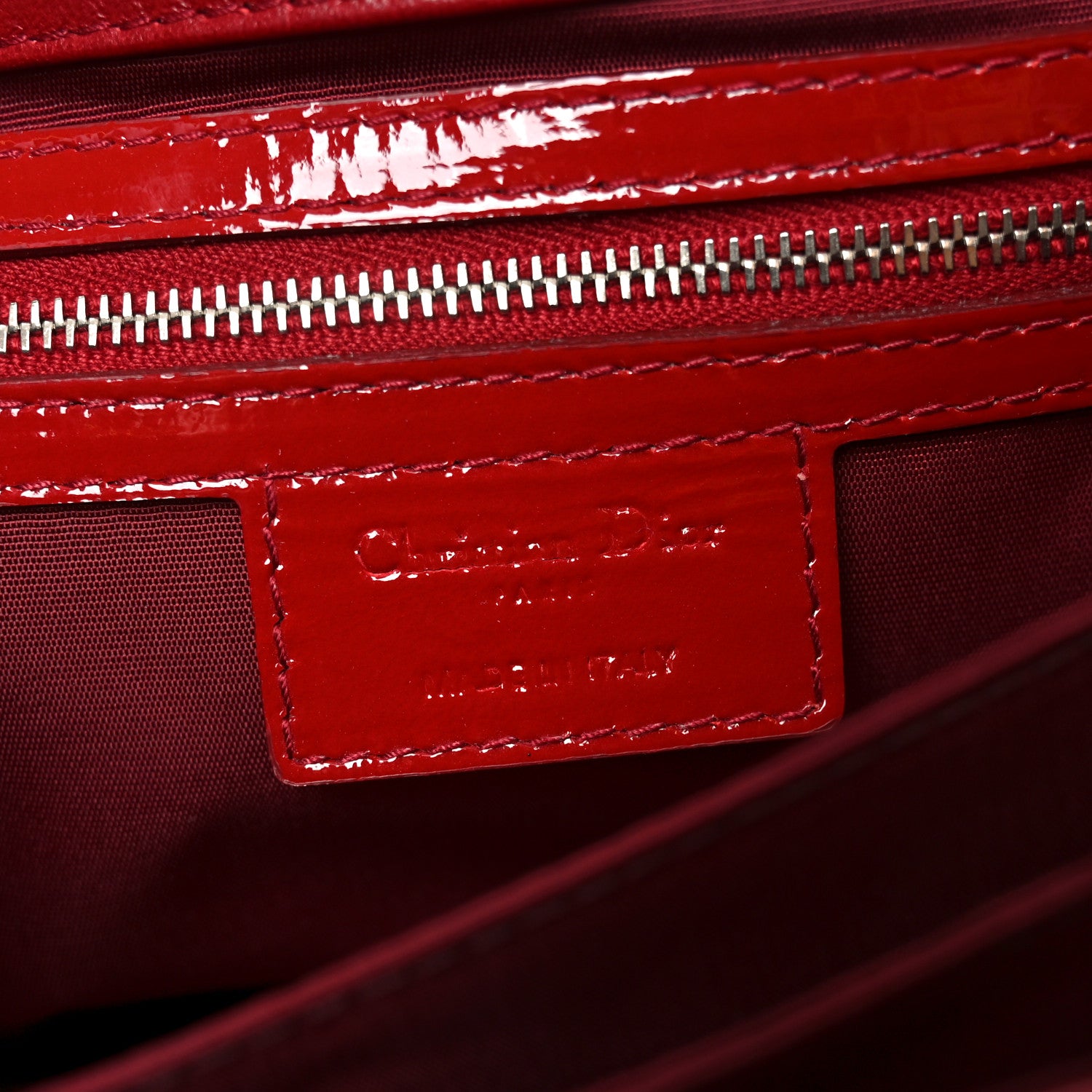 Christian Dior Patent Cannage Large Miss Dior Flap Red 1831417