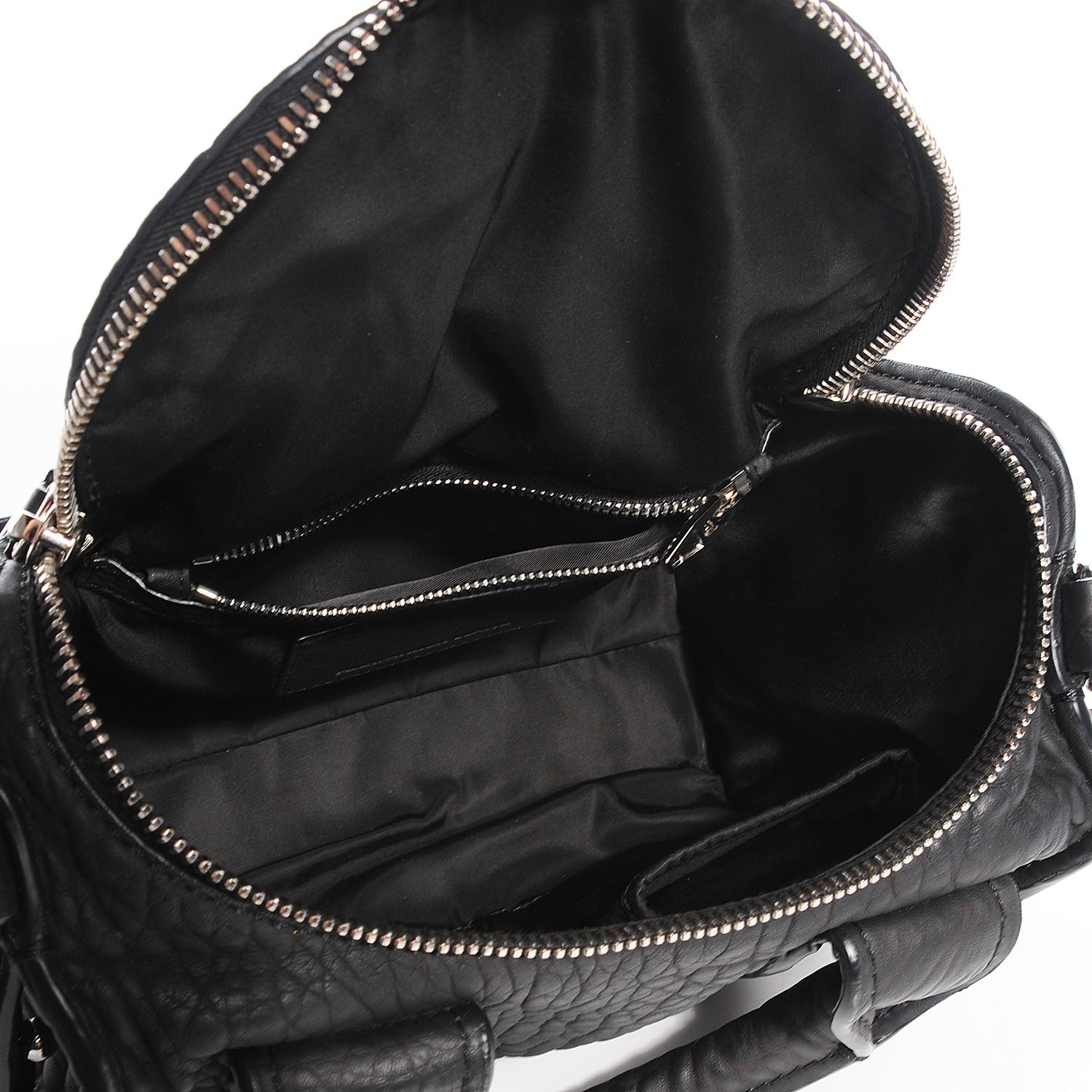 Alexander Wang Pebbled Lambskin Inside Out Rockie Black Clear Resin Hardware 5 of 7
