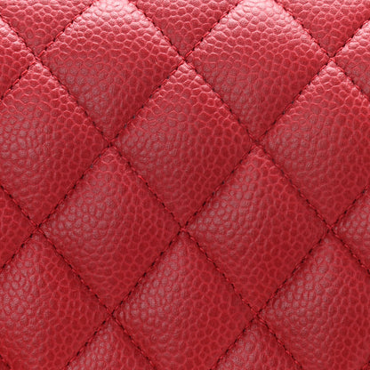 Chanel Caviar Quilted Medium Double Flap Red 8 of 10
