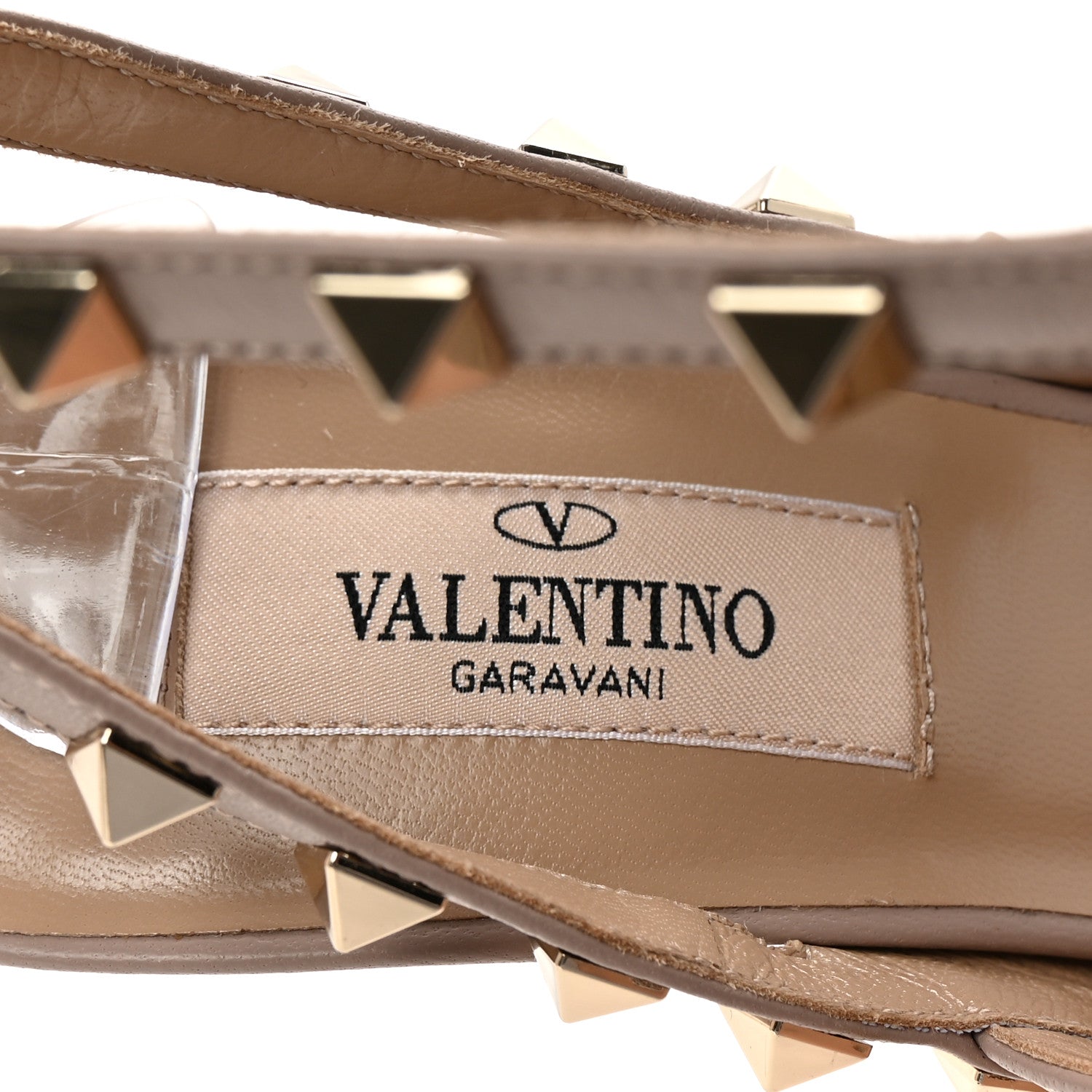 Valentino Garavani Patent Nappa Rockstud Ankle Strap 100mm Pumps 36.5 Poudre 8 of 9