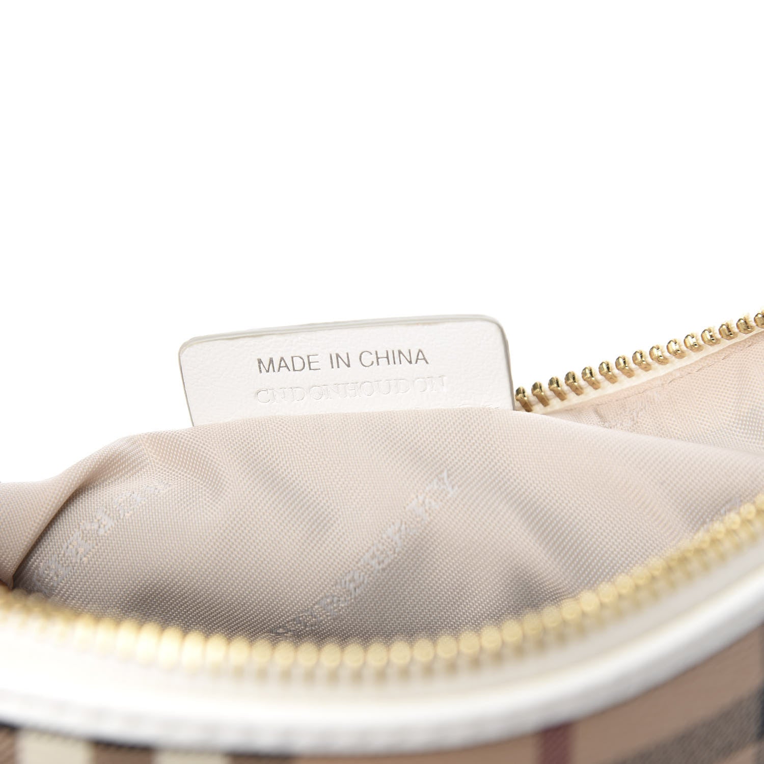 Burberry Haymarket Check Small Peyton Crossbody Clutch Bag White 6 of 9