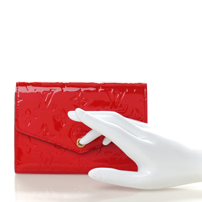 Louis Vuitton Vernis Sarah Compact Wallet Cherry 2 of 7