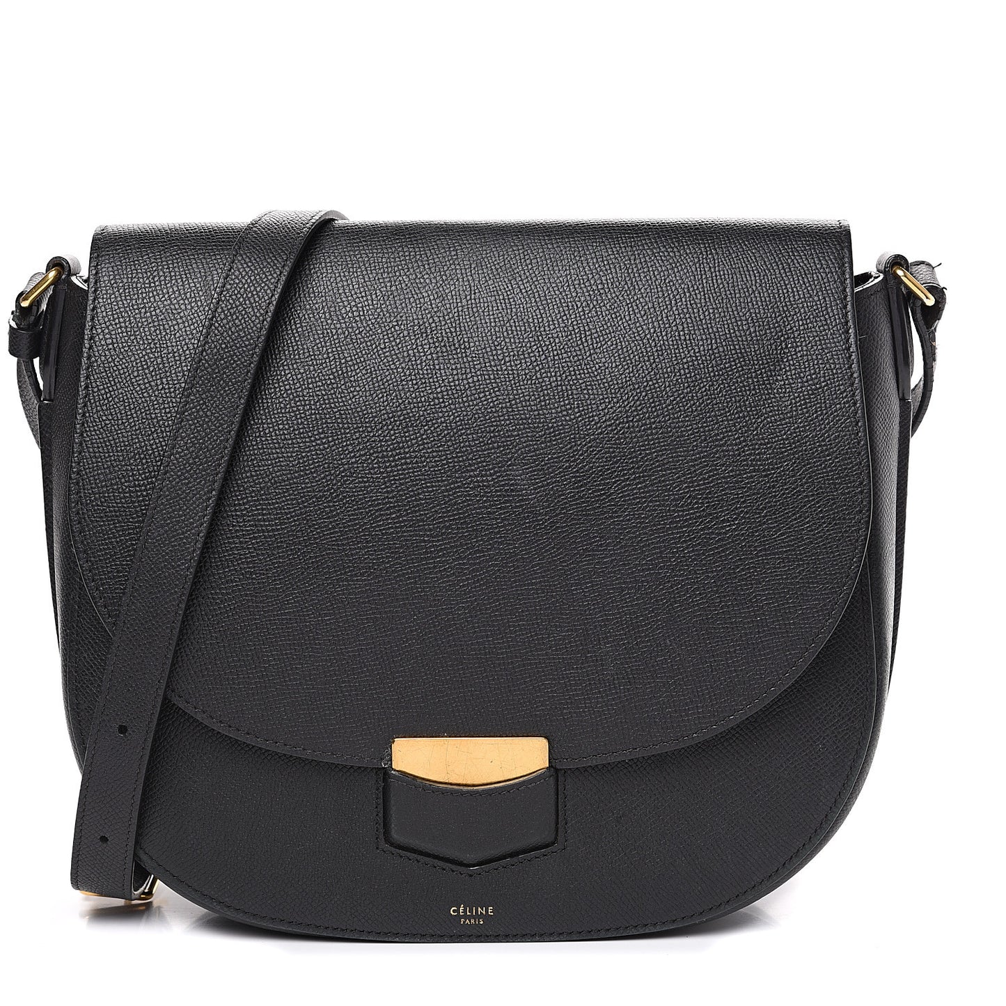 Grained Calfskin Medium Trotteur Black