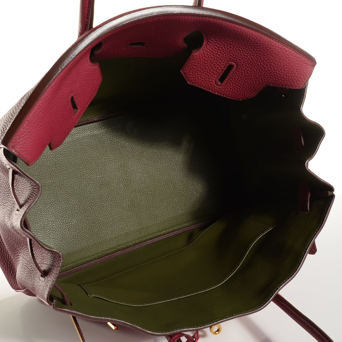 Togo Eclat Horseshoe Birkin 35 Rubis Vert Veronese
