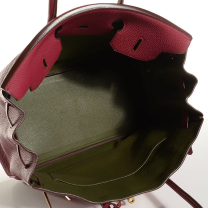 Hermes Togo Eclat Horseshoe Birkin 35 Rubis Vert Veronese 10 of 30