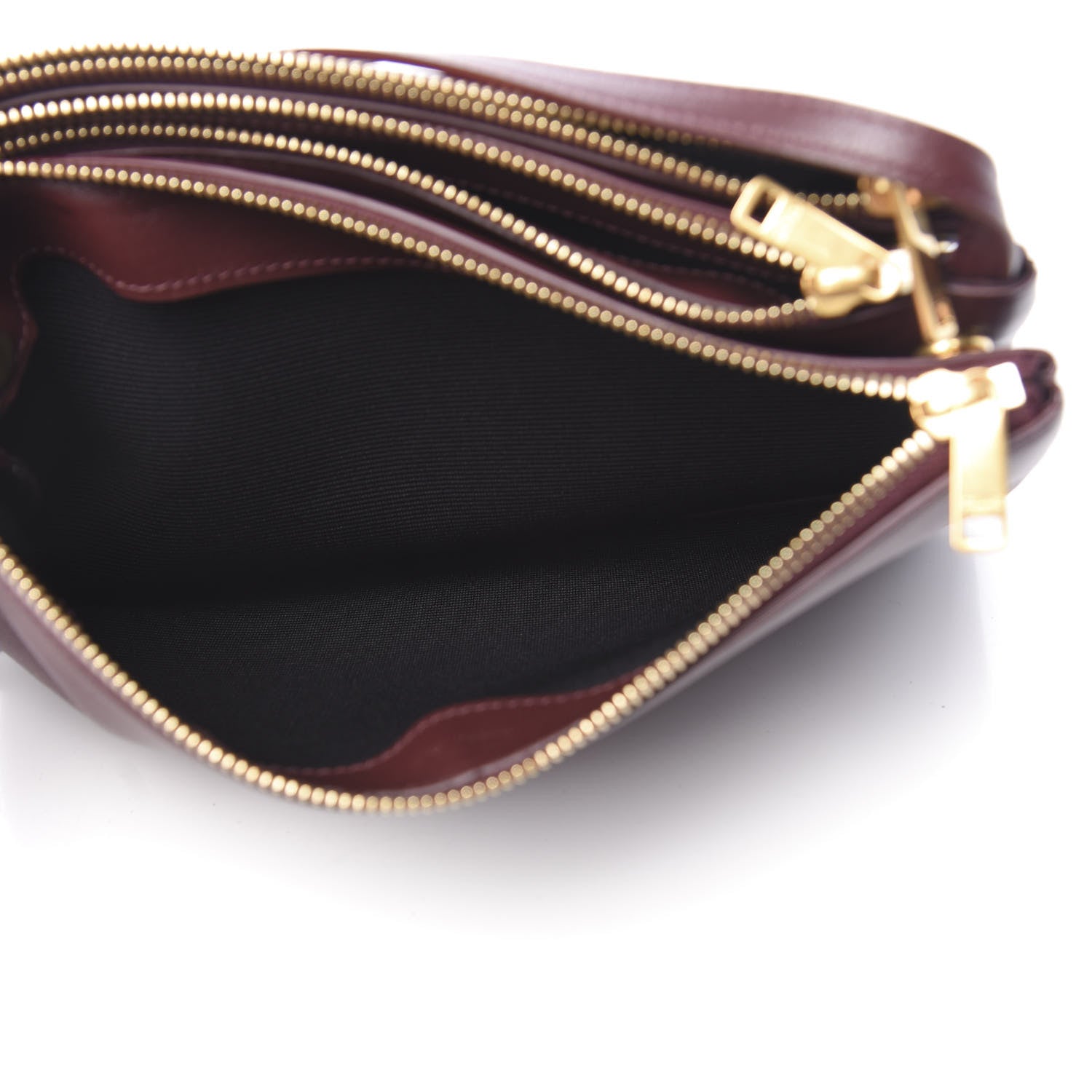 Celine Lambskin Large Trio Crossbody Bag Burgundy 5 of 13