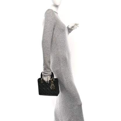 Christian Dior Lambskin Cannage Small My ABCDior Lady Dior Black 2 of 9