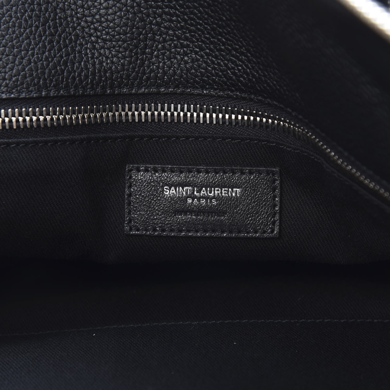 Saint Laurent Grained Calfskin 48H Sac De Jour Duffle Black 5 of 11